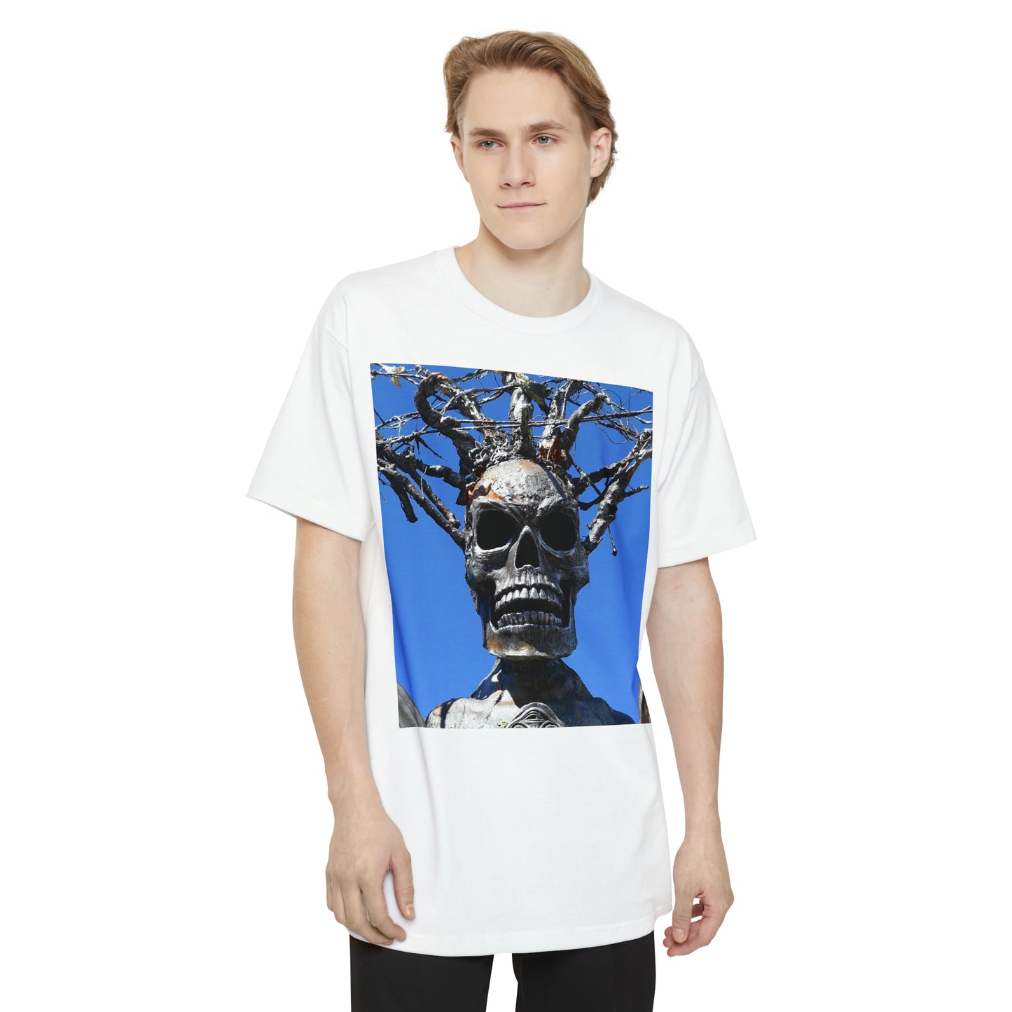 Skull Warrior Stare - Unisex Tall Beefy T-Shirt - Fry1Productions