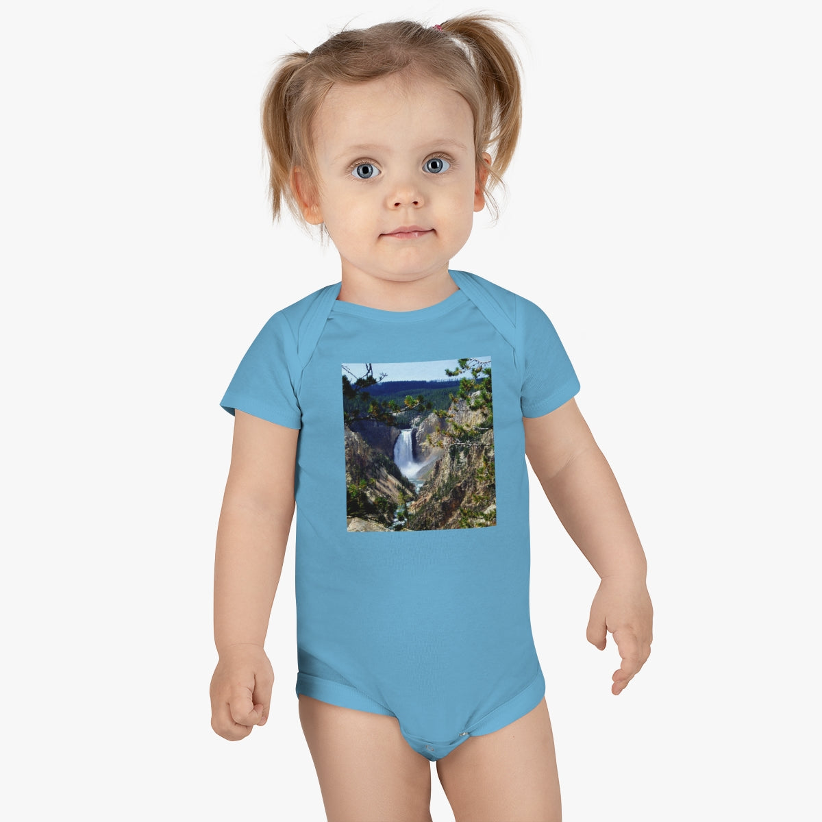 Yellowstone's Splendor - Baby Short Sleeve Onesie - Fry1Productions