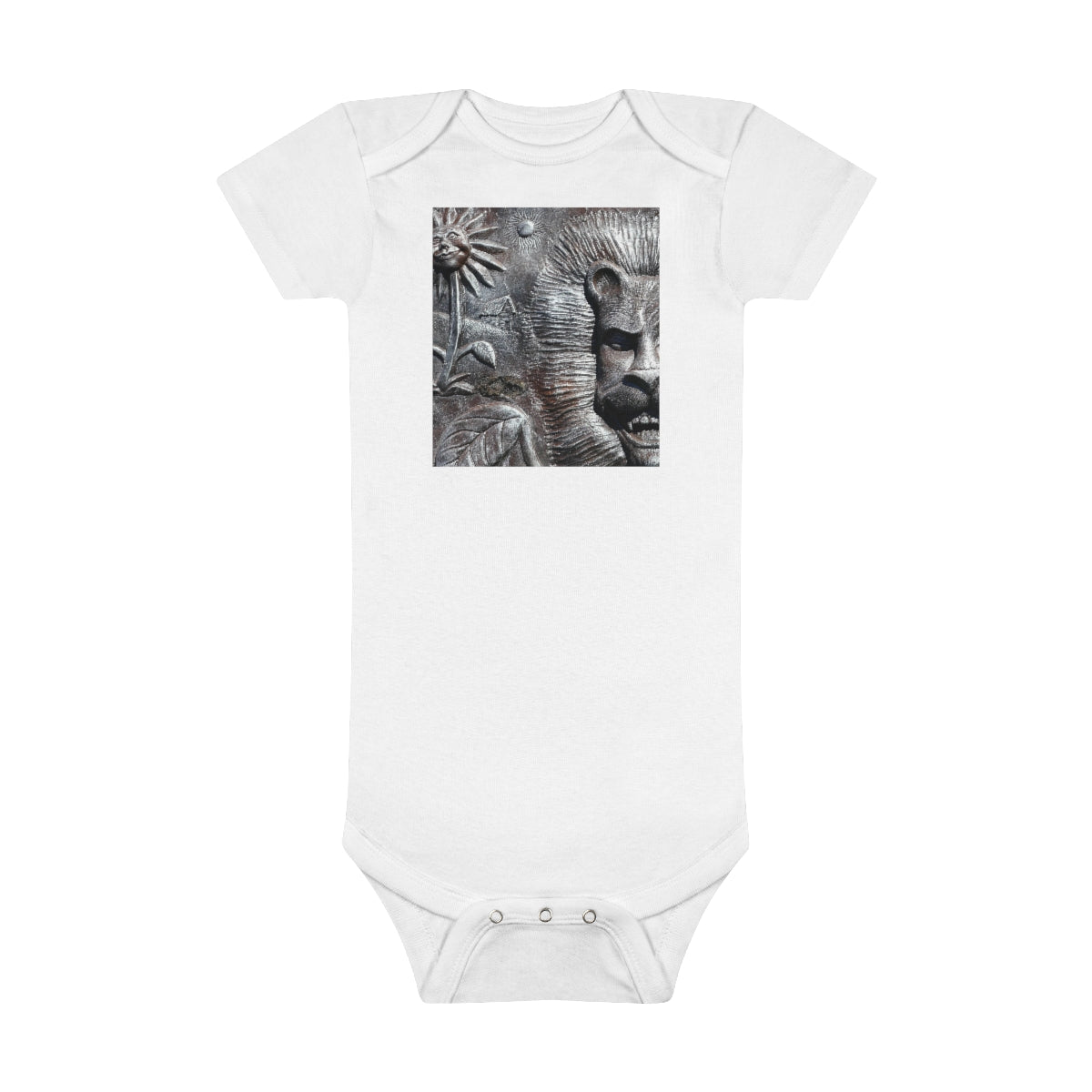 Lion's Friends Forever V2 - Baby Short Sleeve Onesie - Fry1Productions