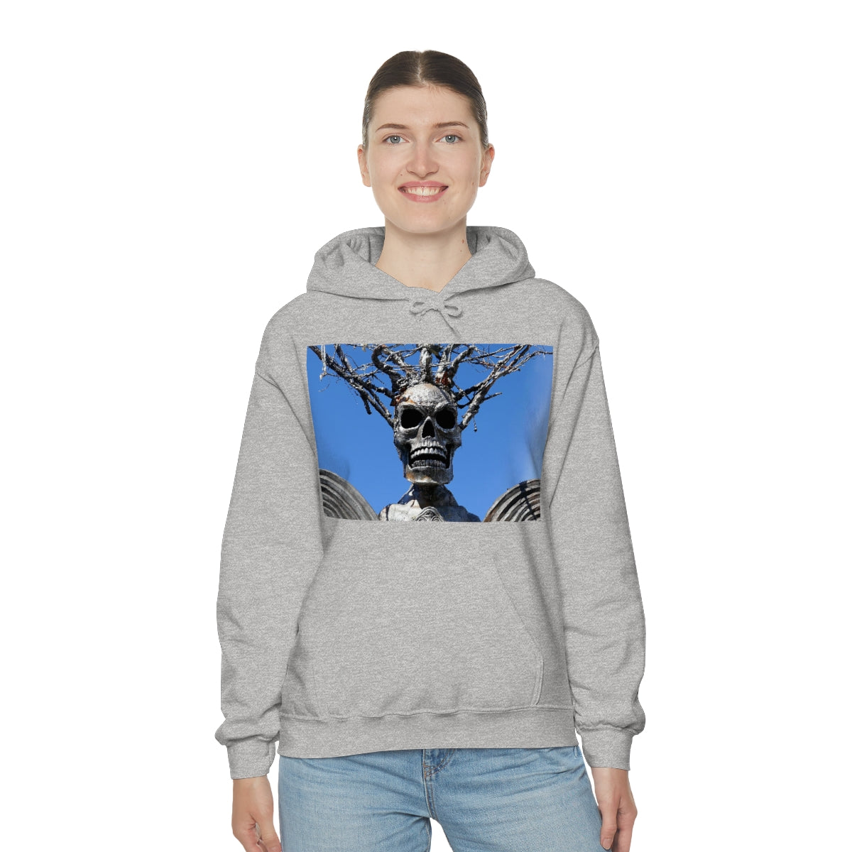 Skull Warrior Stare - Unisex Heavy Blend Hooded Sweatshirt - Fry1Productions