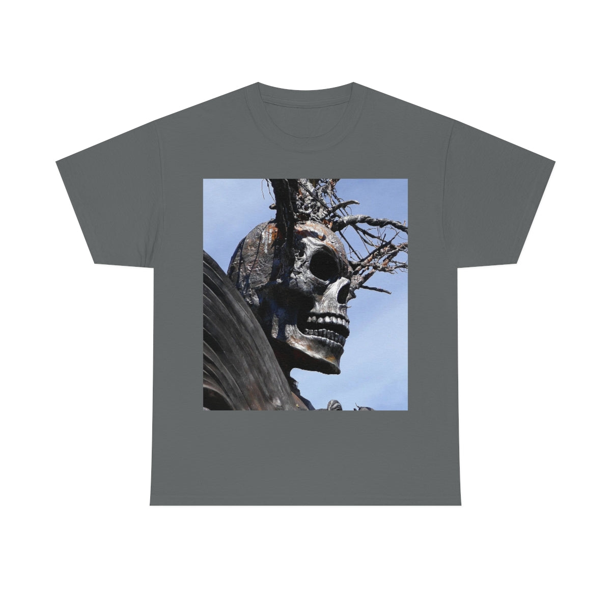Skull Warrior (Closeup) - Unisex Heavy Cotton Tee - Fry1Productions