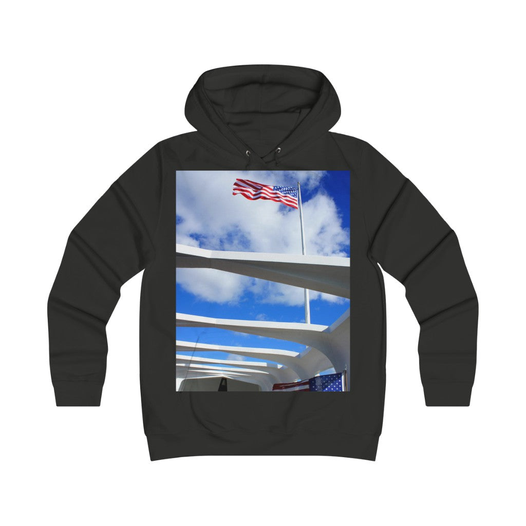 "In Solemn Remembrance Forever" - Girlie College Hoodie - Fry1Productions