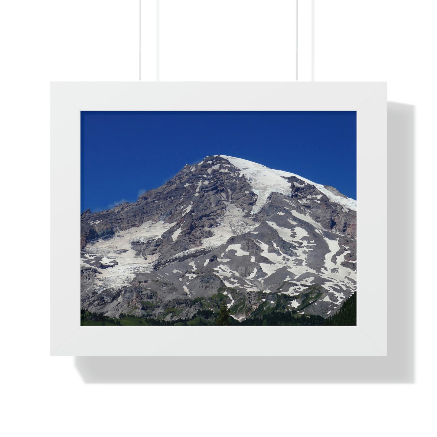 Majestic Mt. Rainier - Framed Horizontal Poster - Fry1Productions
