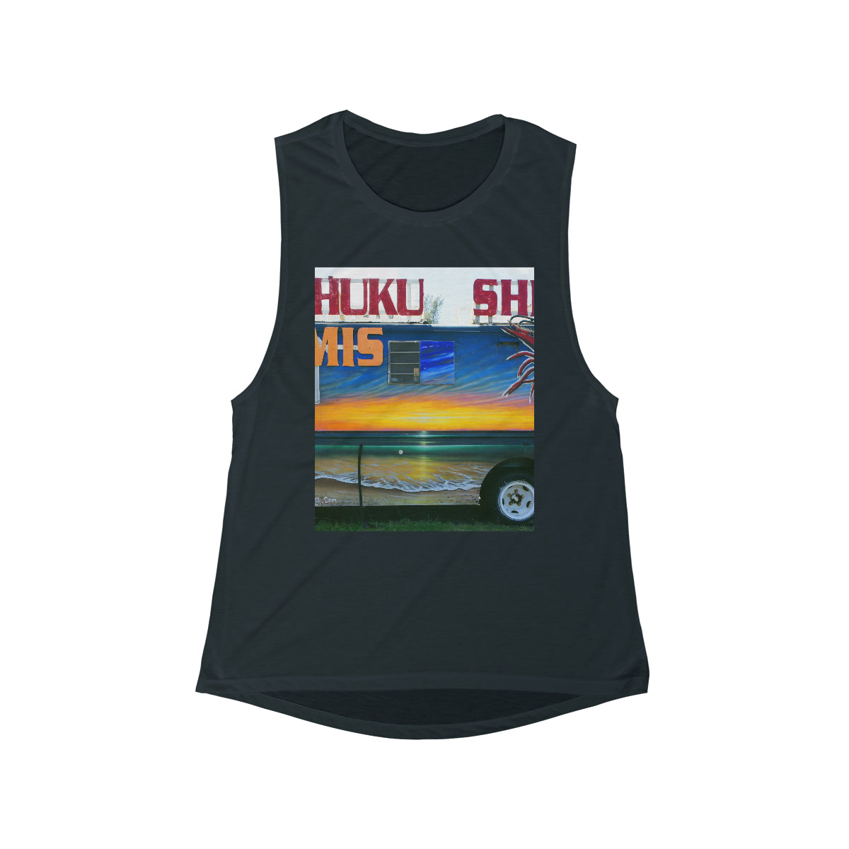 Fumis Aloha - Women's Flowy Scoop Muscle Tank - Fry1Productions