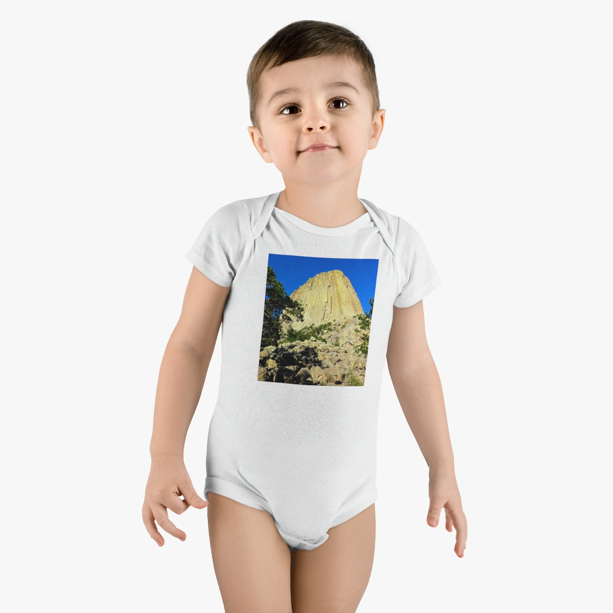 Reaching Heaven - Baby Short Sleeve Onesie - Fry1Productions