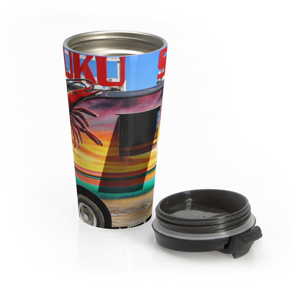 "Island Love” - Stainless Steel Travel Mug 15 oz - Fry1Productions