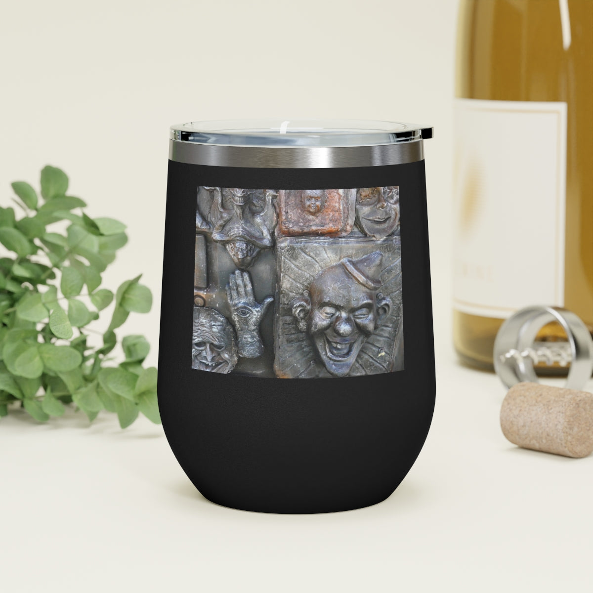 Cosmic Laughter - 12 oz Insulated Wine Tumbler - Fry1Productions