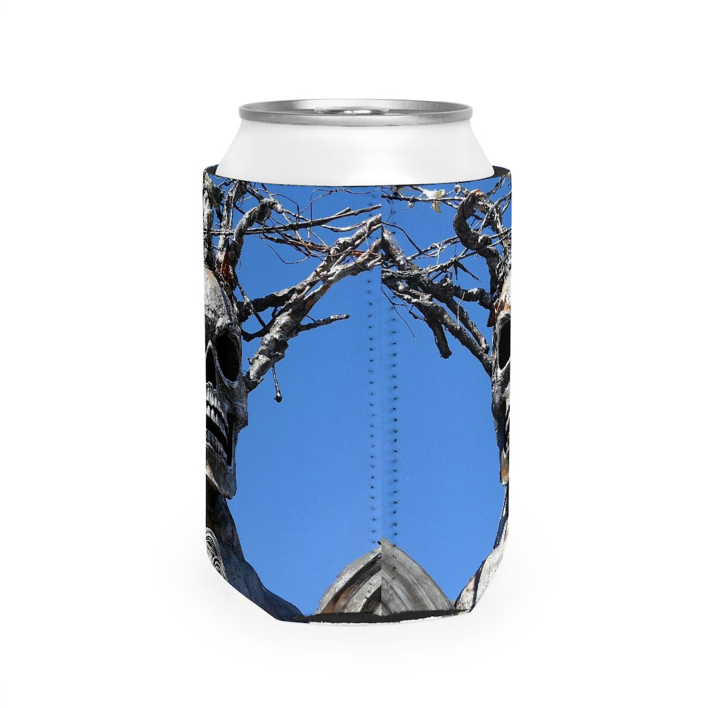 Skull Warrior Stare - Can Cooler Neoprene Sleeve 12oz - Fry1Productions