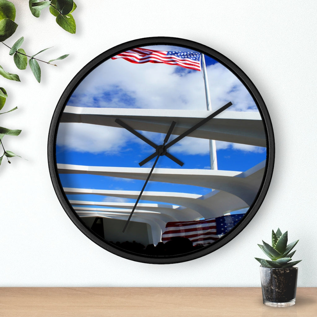 "In Solemn Remembrance Forever" - 10" Wooden Frame Wall Clock - Fry1Productions