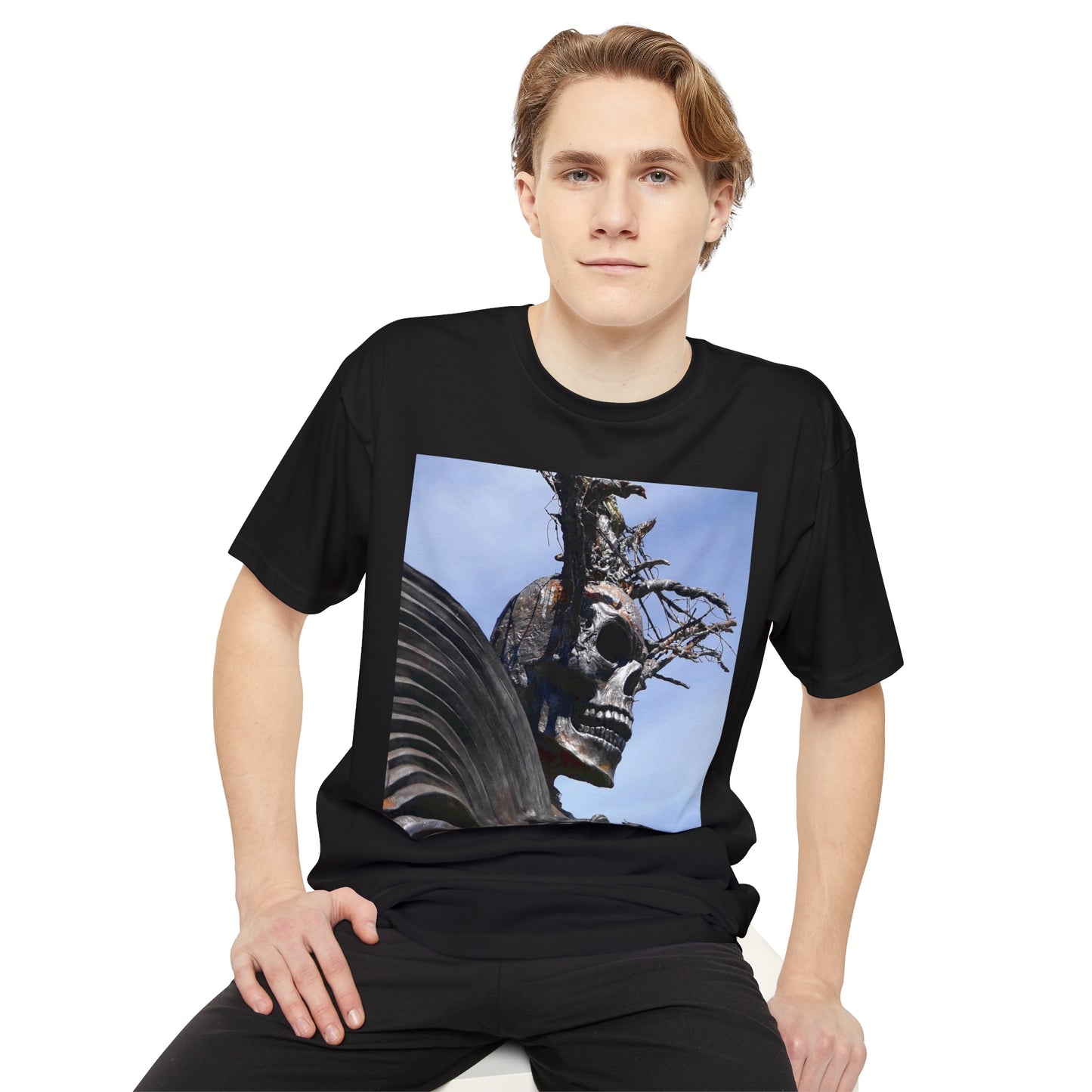 Skull Warrior - Unisex Long Body Urban T-Shirt - Fry1Productions