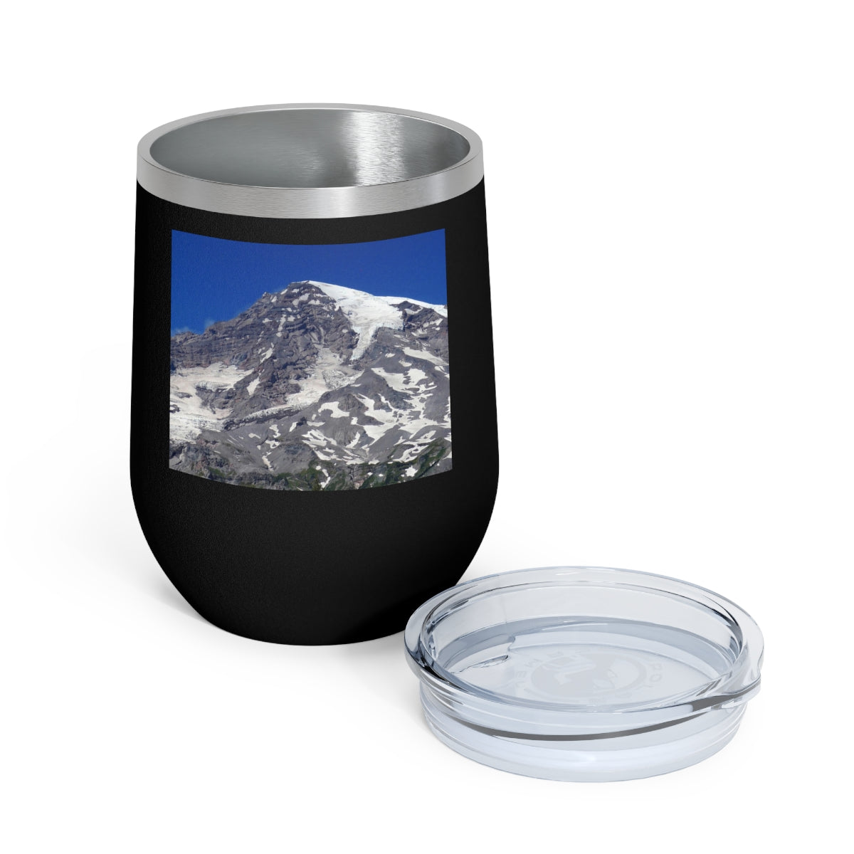 Majestic Mt. Rainier - 12 oz Insulated Wine Tumbler - Fry1Productions