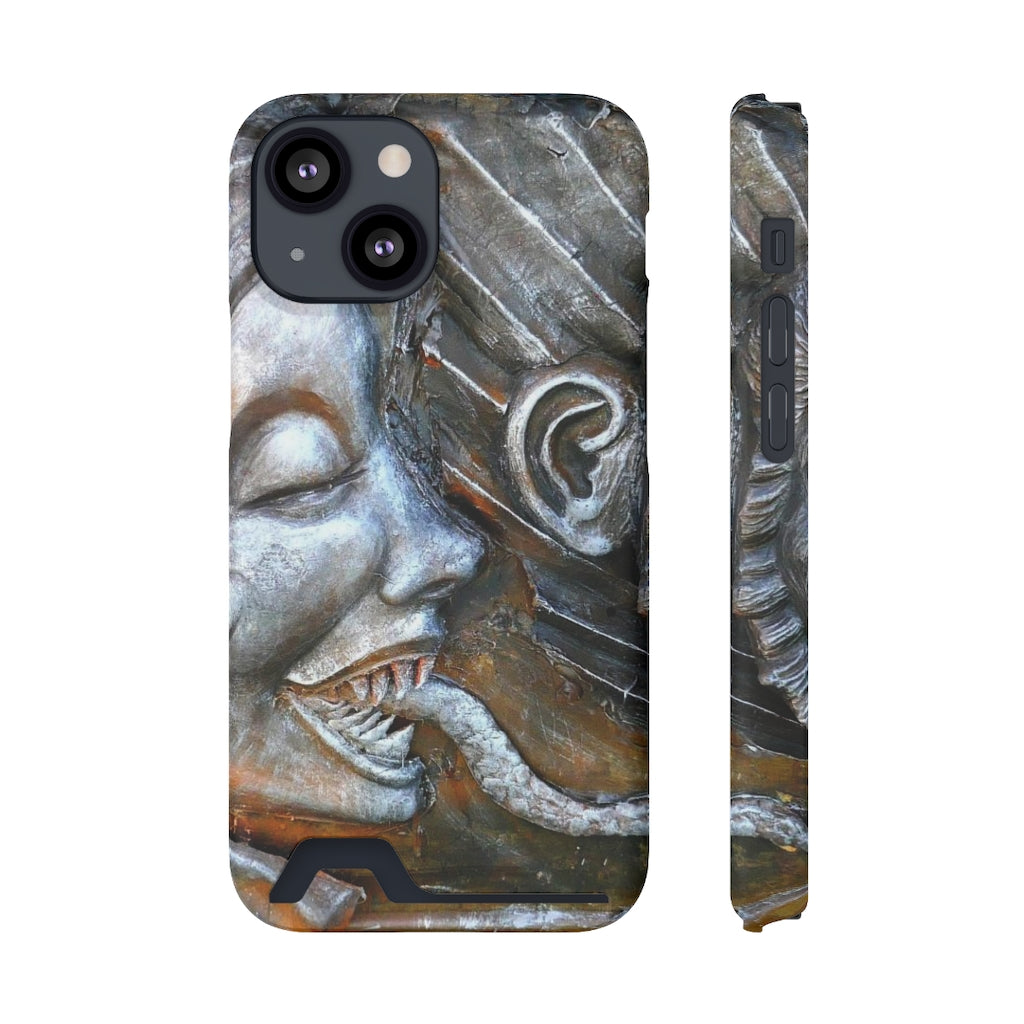 "Snakily Speaking" - Galaxy S22 S21 & iPhone 13 Case With Card Holder - Fry1Productions