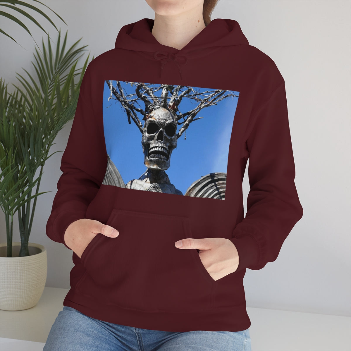 Skull Warrior Stare - Unisex Heavy Blend Hooded Sweatshirt - Fry1Productions