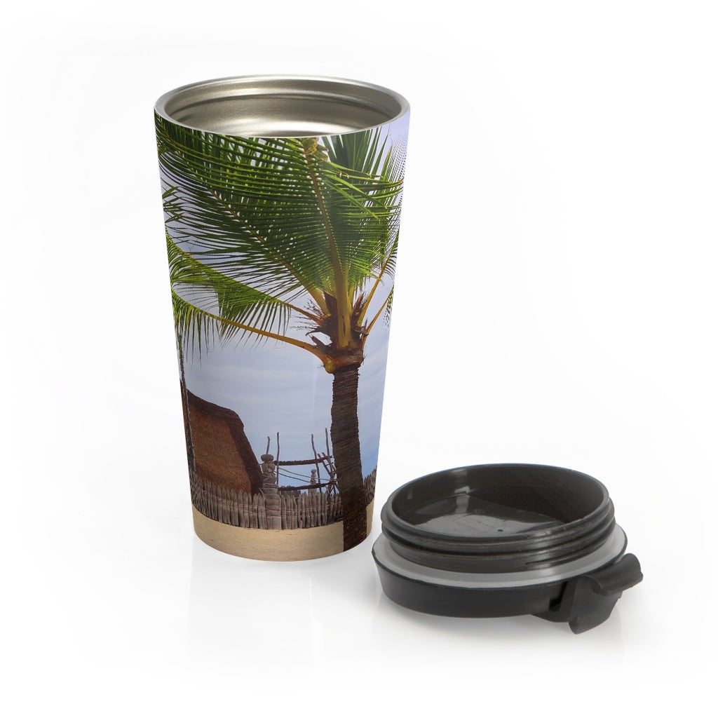 "Florescence Hale O Keawe" - Stainless Steel Travel Mug 15 oz - Fry1Productions