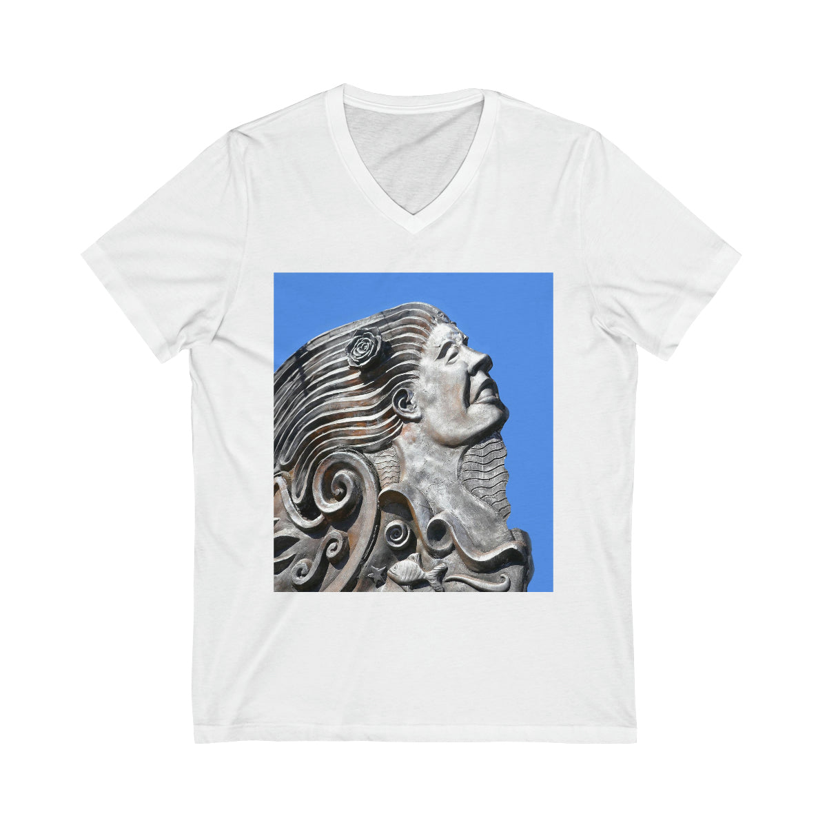 Nymph Beauty - Unisex Jersey Short Sleeve V-Neck Tee - Fry1Productions