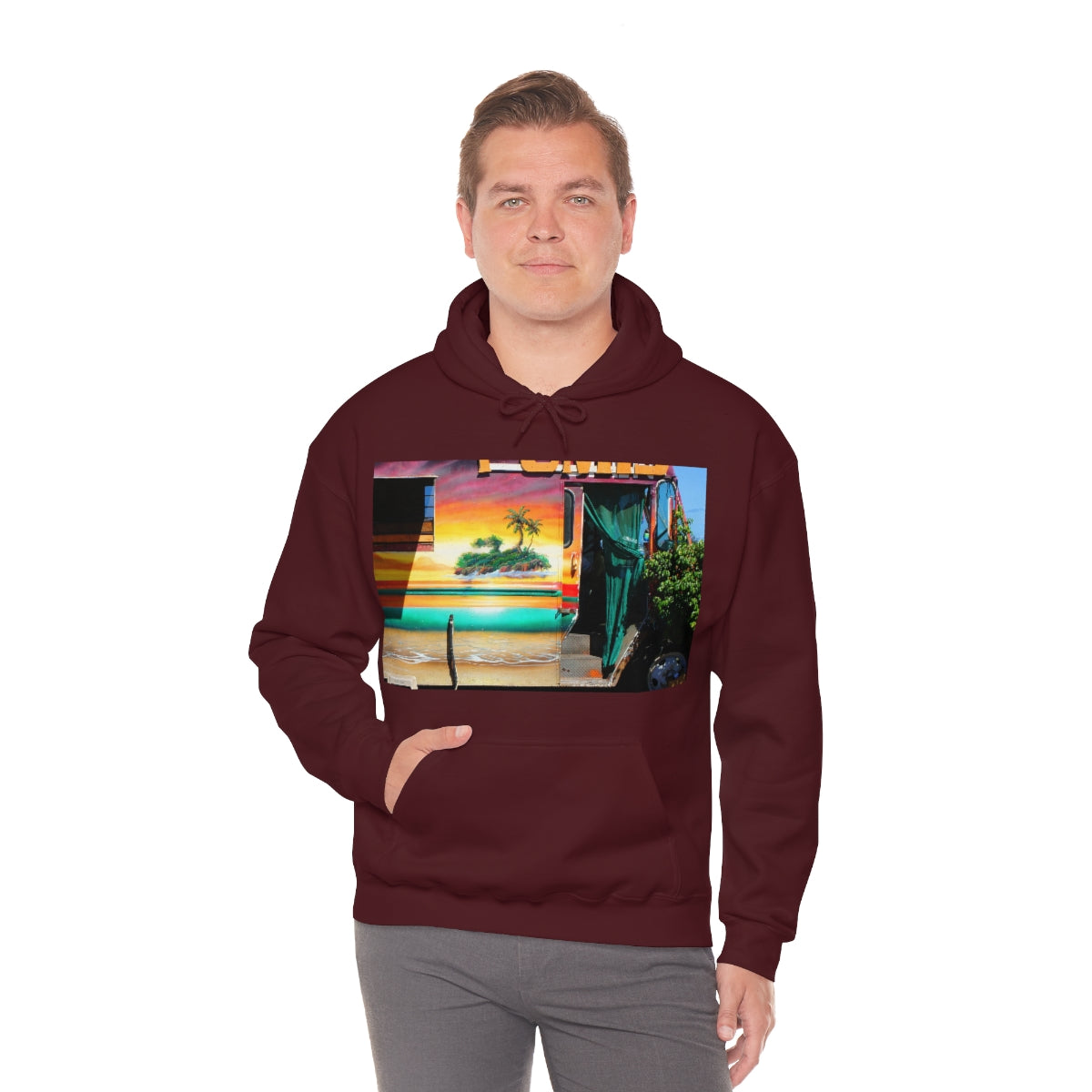 Island Love - Unisex Heavy Blend Hooded Sweatshirt - Fry1Productions