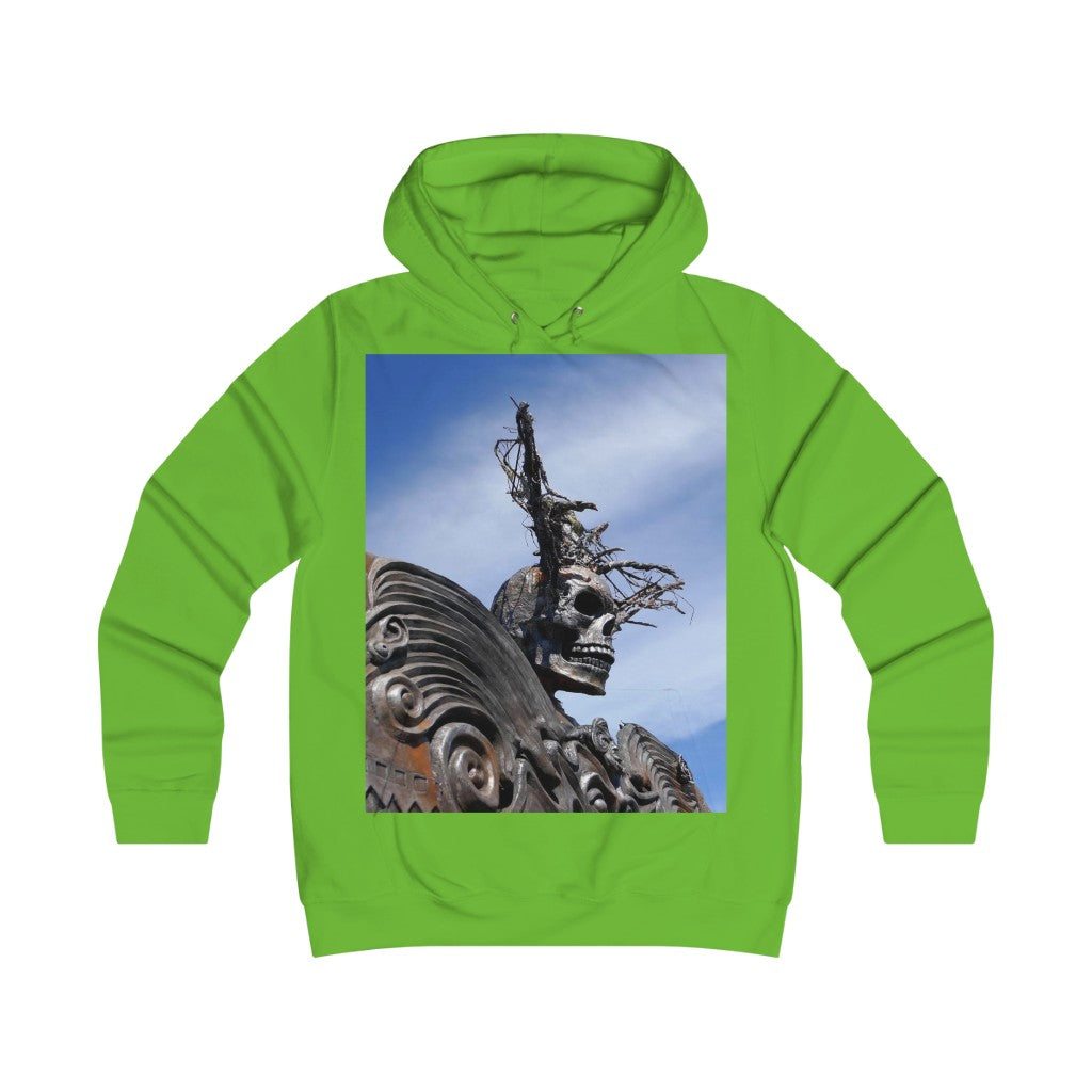 "Skull Warrior" - Girlie College Hoodie - Fry1Productions