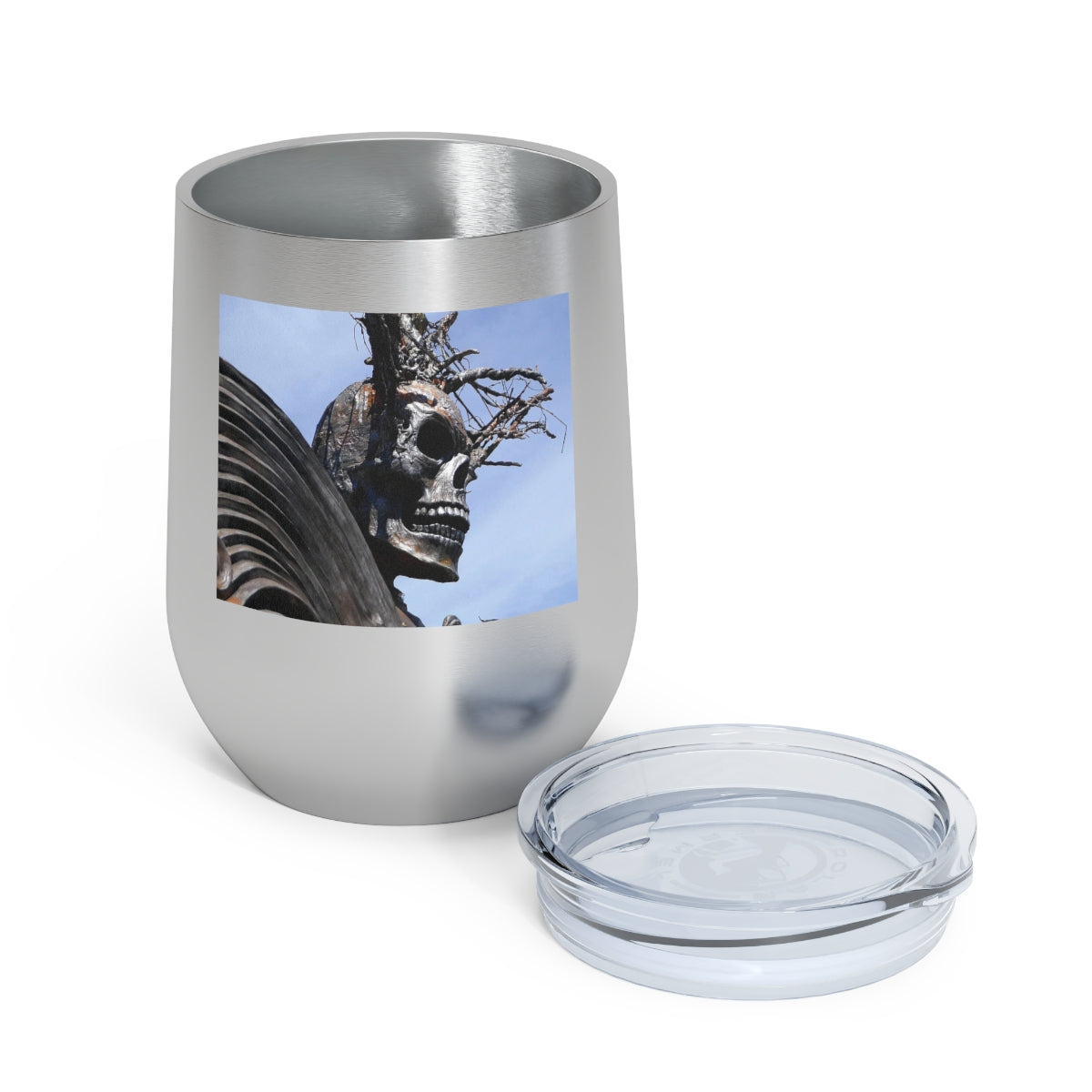 Skull Warrior - 12 oz Insulated Wine Tumbler - Fry1Productions