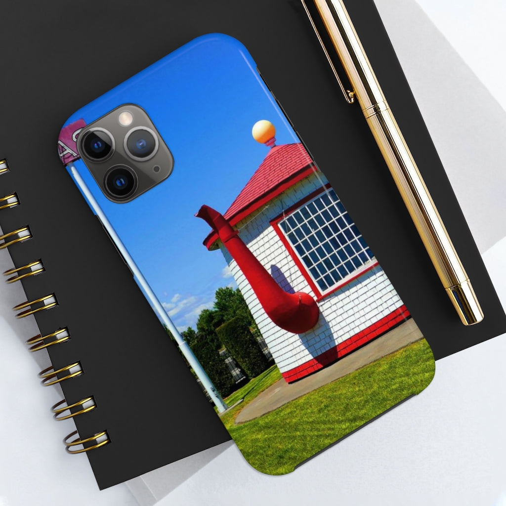 "Historic Teapot Dome Service Station" - iPhone Tough Case - Fry1Productions