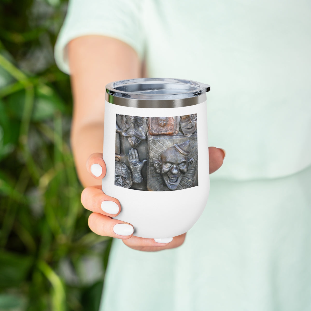 Cosmic Laughter - 12 oz Insulated Wine Tumbler - Fry1Productions