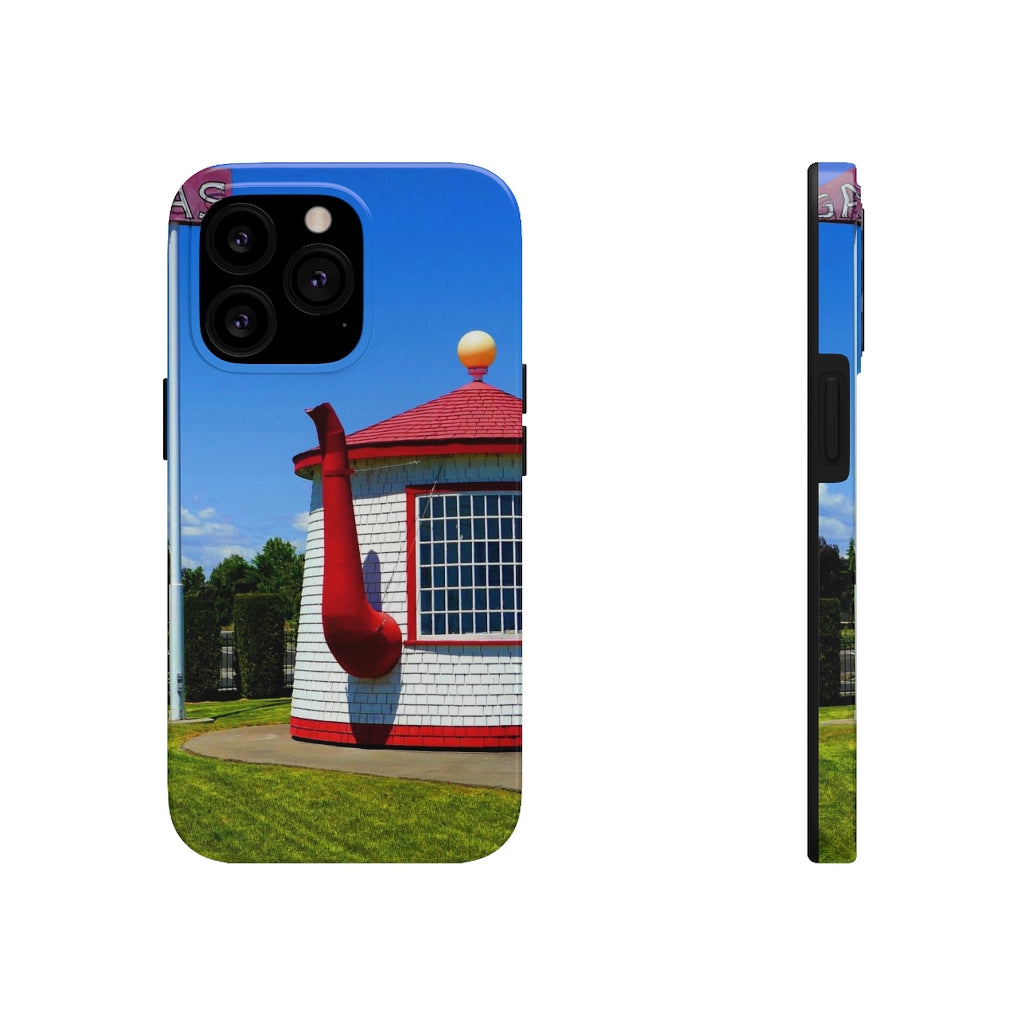"Historic Teapot Dome Service Station" - iPhone Tough Case - Fry1Productions