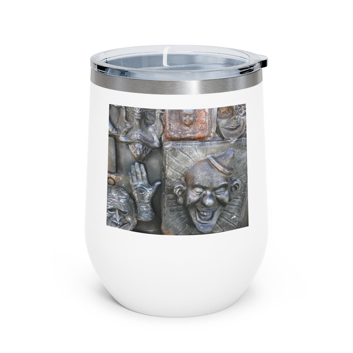 Cosmic Laughter - 12 oz Insulated Wine Tumbler - Fry1Productions