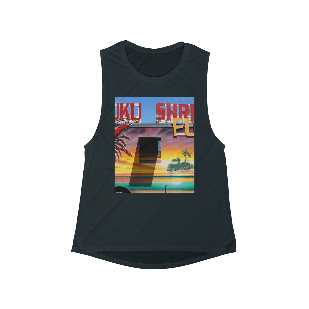 Island Love - Women's Flowy Scoop Muscle Tank - Fry1Productions
