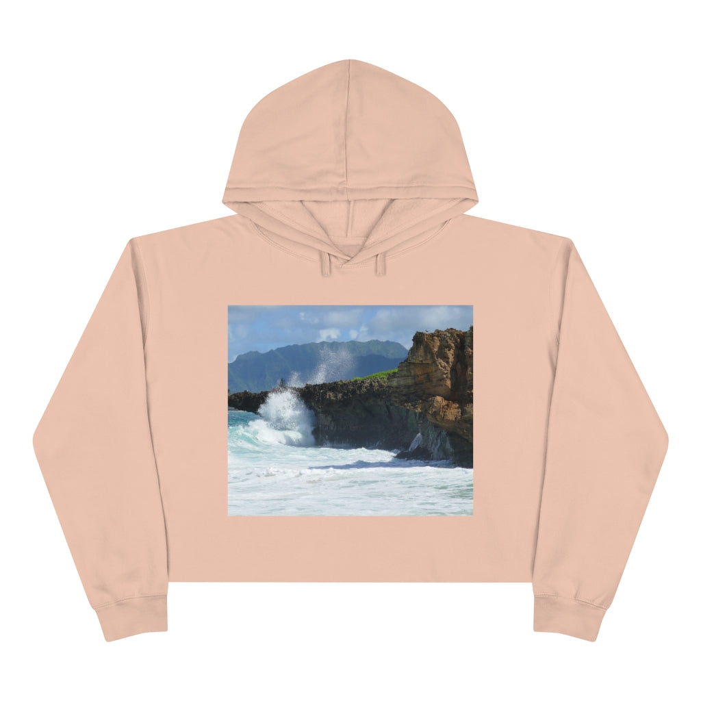Rockin Surfer's Rope - Crop Hoodie - Fry1Productions