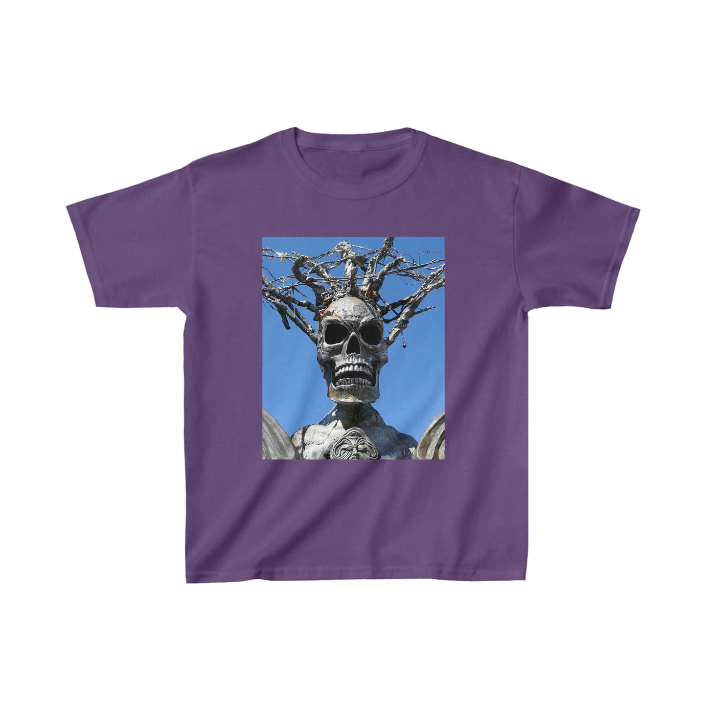 Skull Warrior Stare - Kids Cotton Tee - Fry1Productions