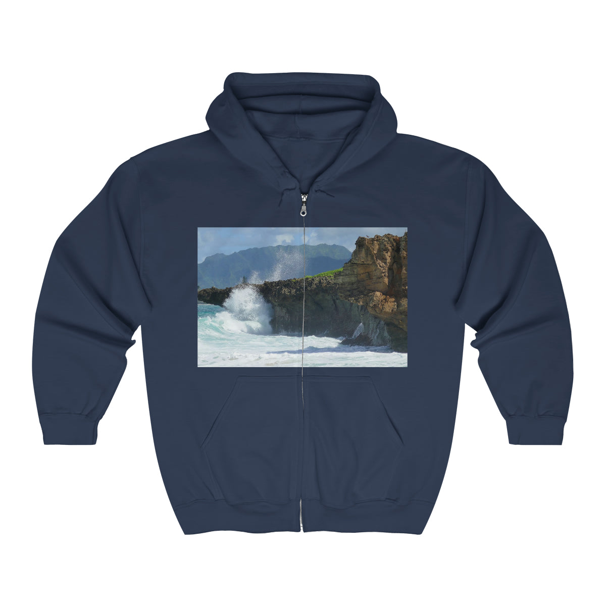 Rockin Surfer's Rope - Unisex Heavy Blend Full Zip Hooded Sweatshirt - Fry1Productions
