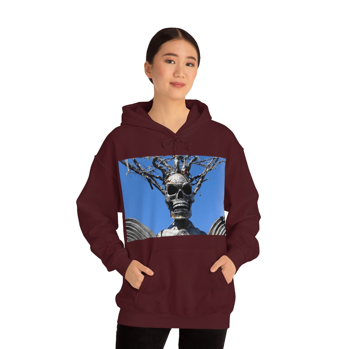 Skull Warrior Stare - Unisex Heavy Blend Hooded Sweatshirt - Fry1Productions