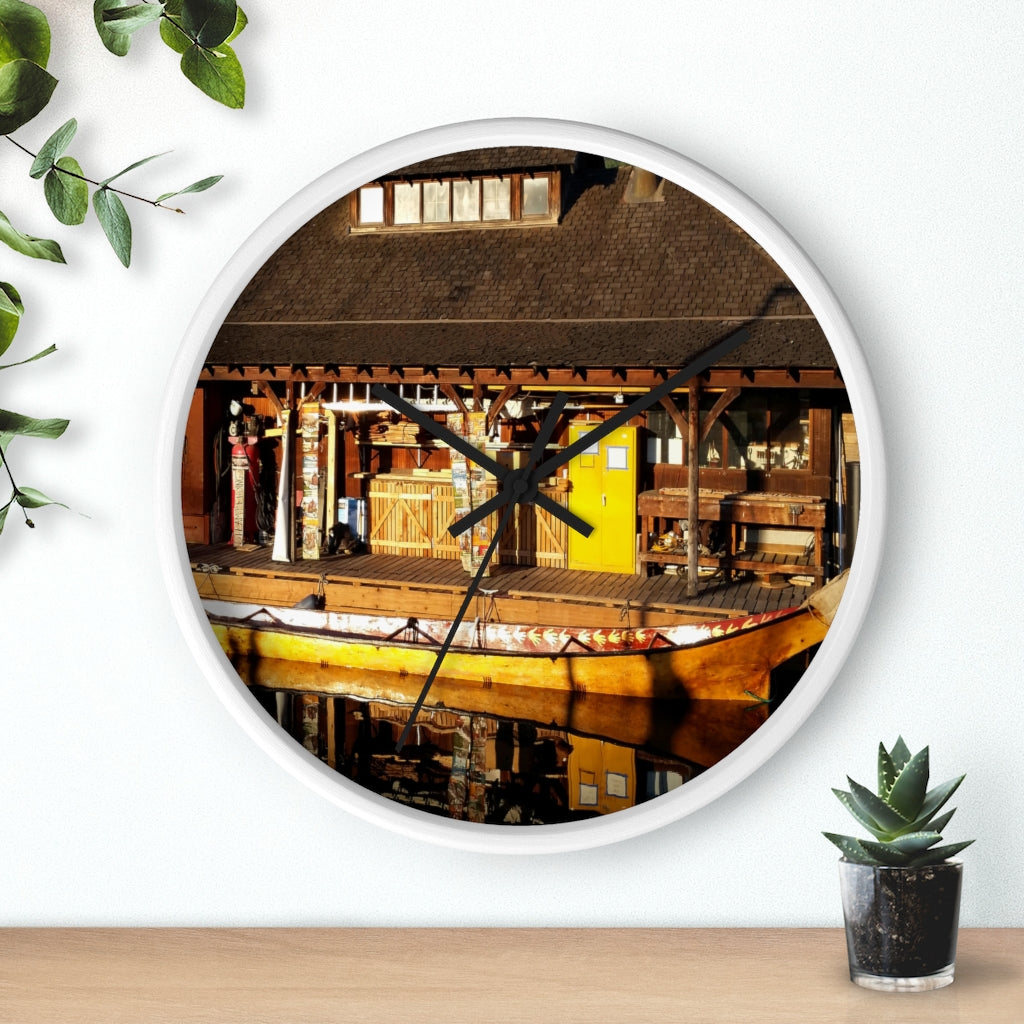 "Q'il'bid Awe" - 10" Wooden Frame Wall Clock - Fry1Productions