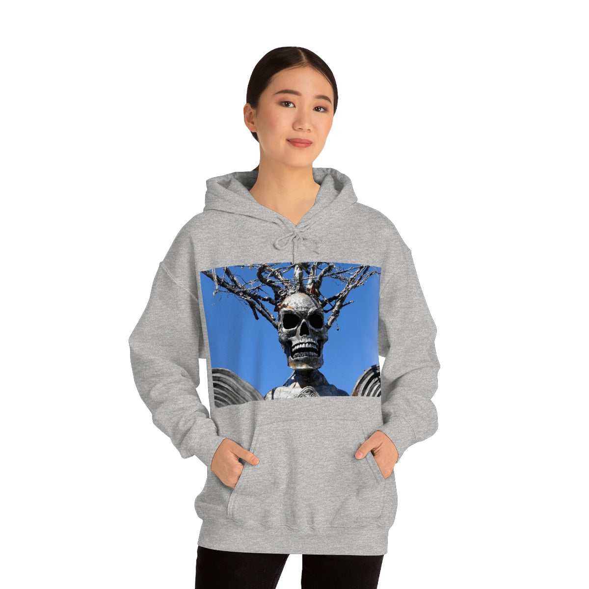 Skull Warrior Stare - Unisex Heavy Blend Hooded Sweatshirt - Fry1Productions