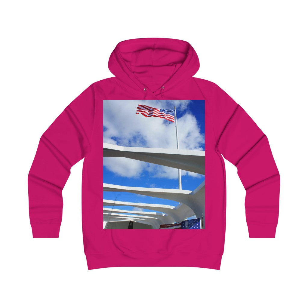 "In Solemn Remembrance Forever" - Girlie College Hoodie - Fry1Productions