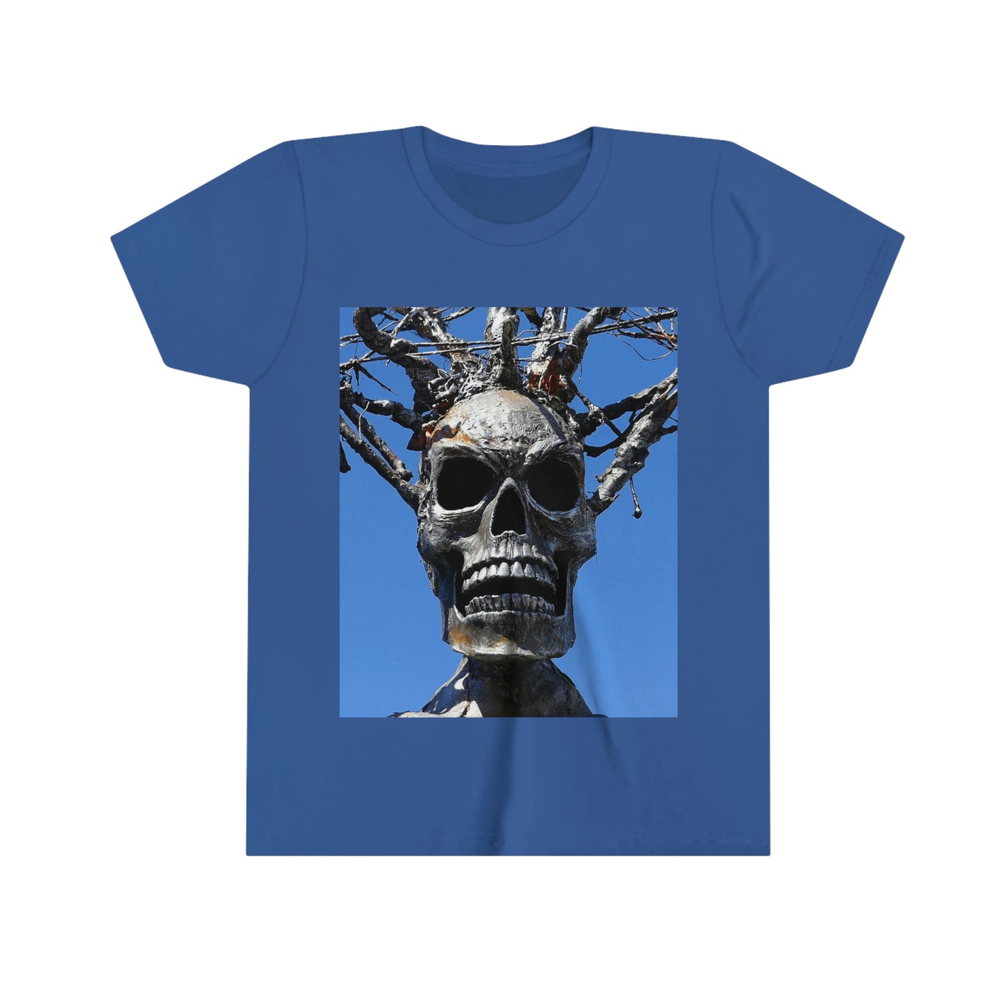 Skull Warrior Stare - Youth Short Sleeve Tee - Fry1Productions