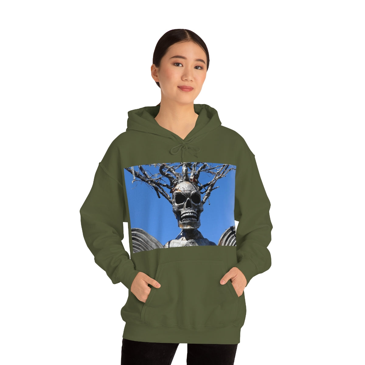 Skull Warrior Stare - Unisex Heavy Blend Hooded Sweatshirt - Fry1Productions