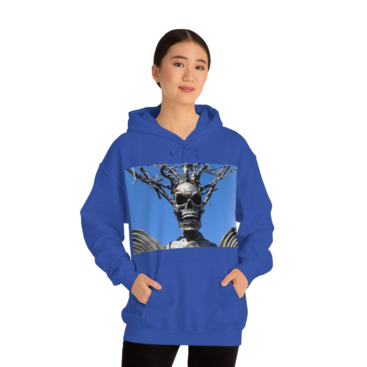 Skull Warrior Stare - Unisex Heavy Blend Hooded Sweatshirt - Fry1Productions