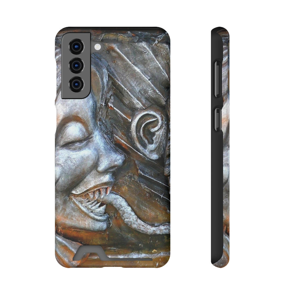 "Snakily Speaking" - Galaxy S22 S21 & iPhone 13 Case With Card Holder - Fry1Productions