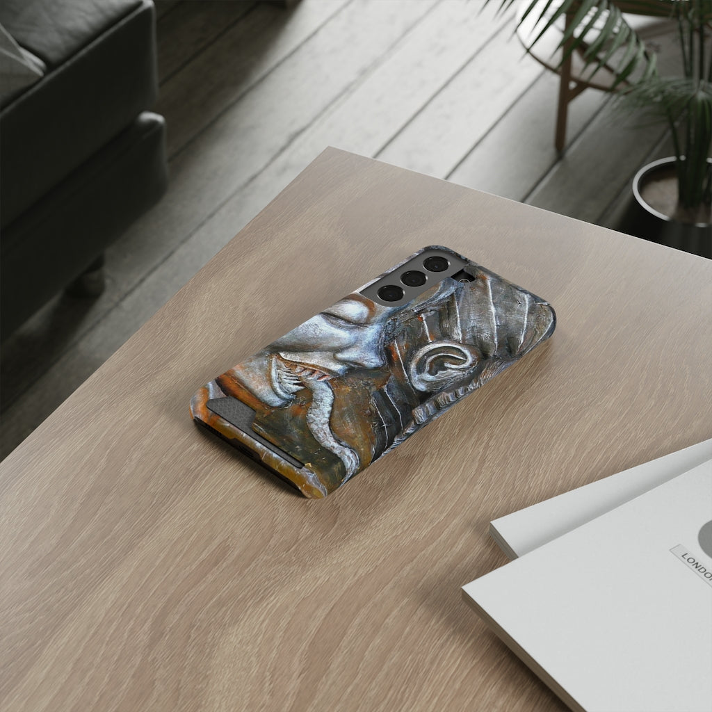 "Snakily Speaking" - Galaxy S22 S21 & iPhone 13 Case With Card Holder - Fry1Productions