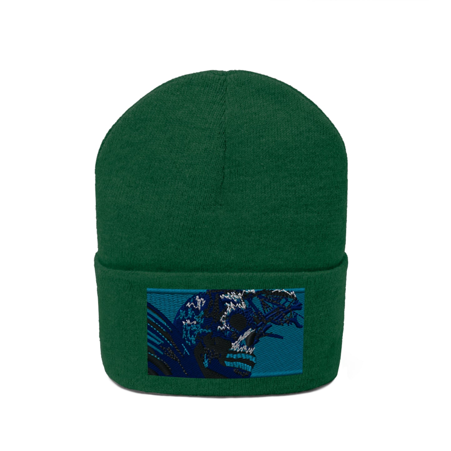 Skull Warrior (color) - Unisex Knit Beanie - Fry1Productions