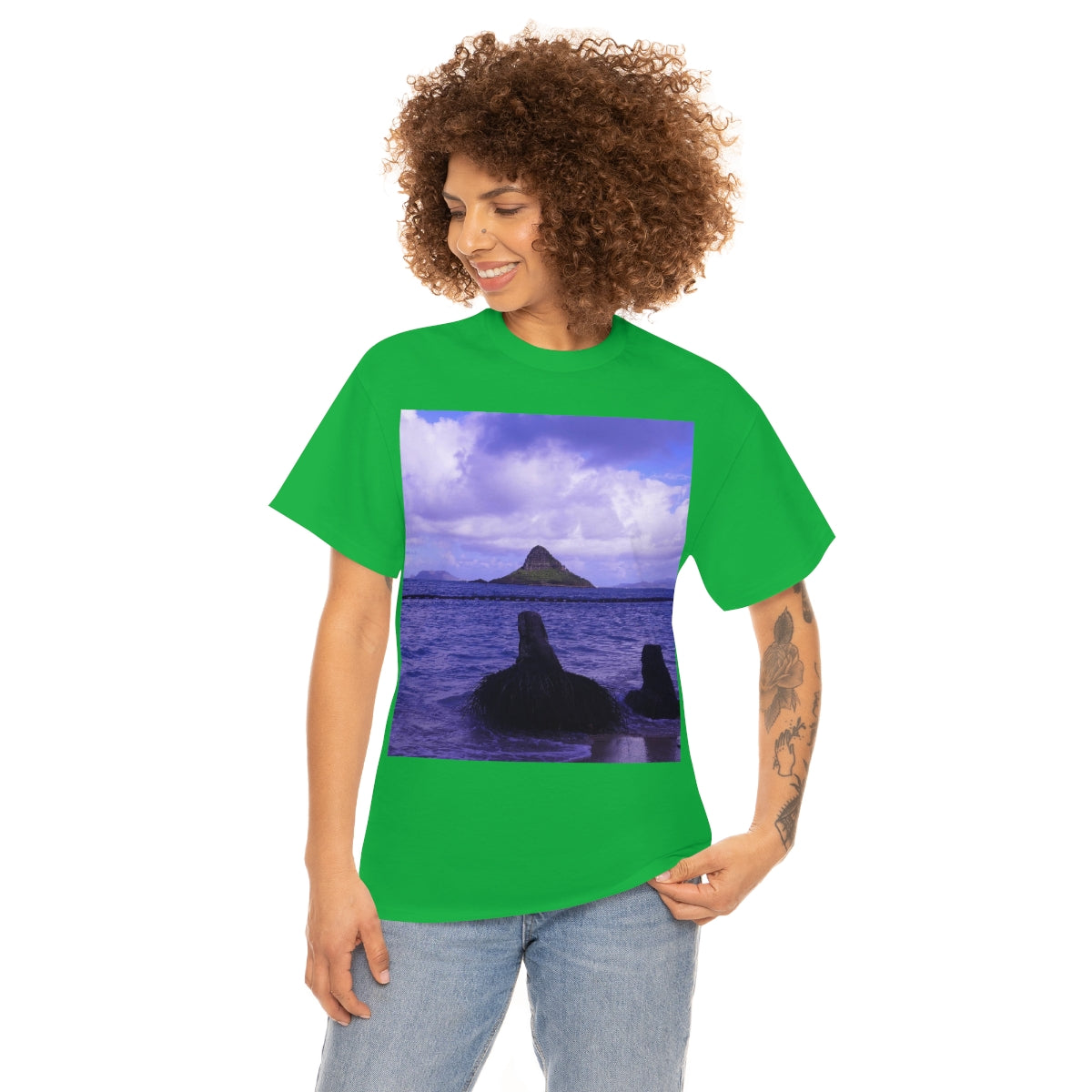 Wade To Chinaman's Hat - Unisex Heavy Cotton Tee - Fry1Productions