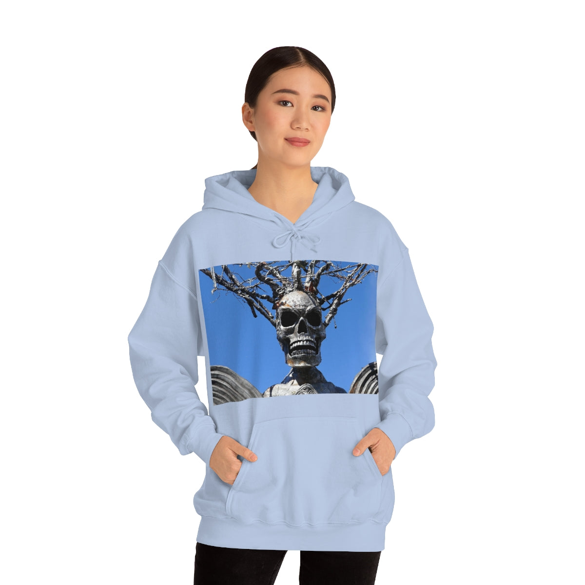 Skull Warrior Stare - Unisex Heavy Blend Hooded Sweatshirt - Fry1Productions