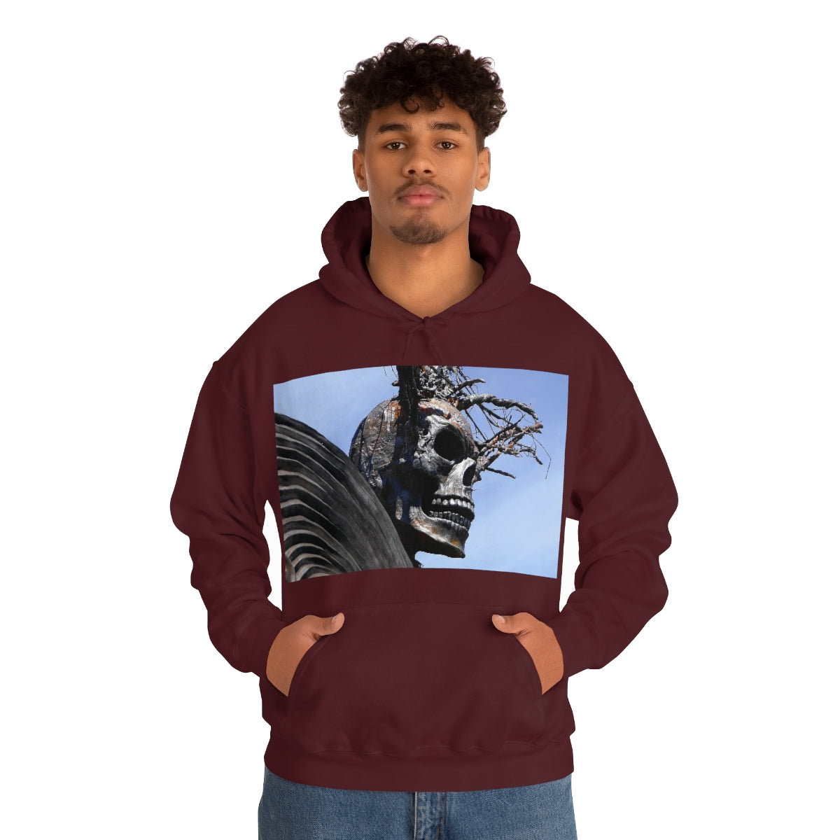 Skull Warrior - Unisex Heavy Blend Hooded Sweatshirt - Fry1Productions