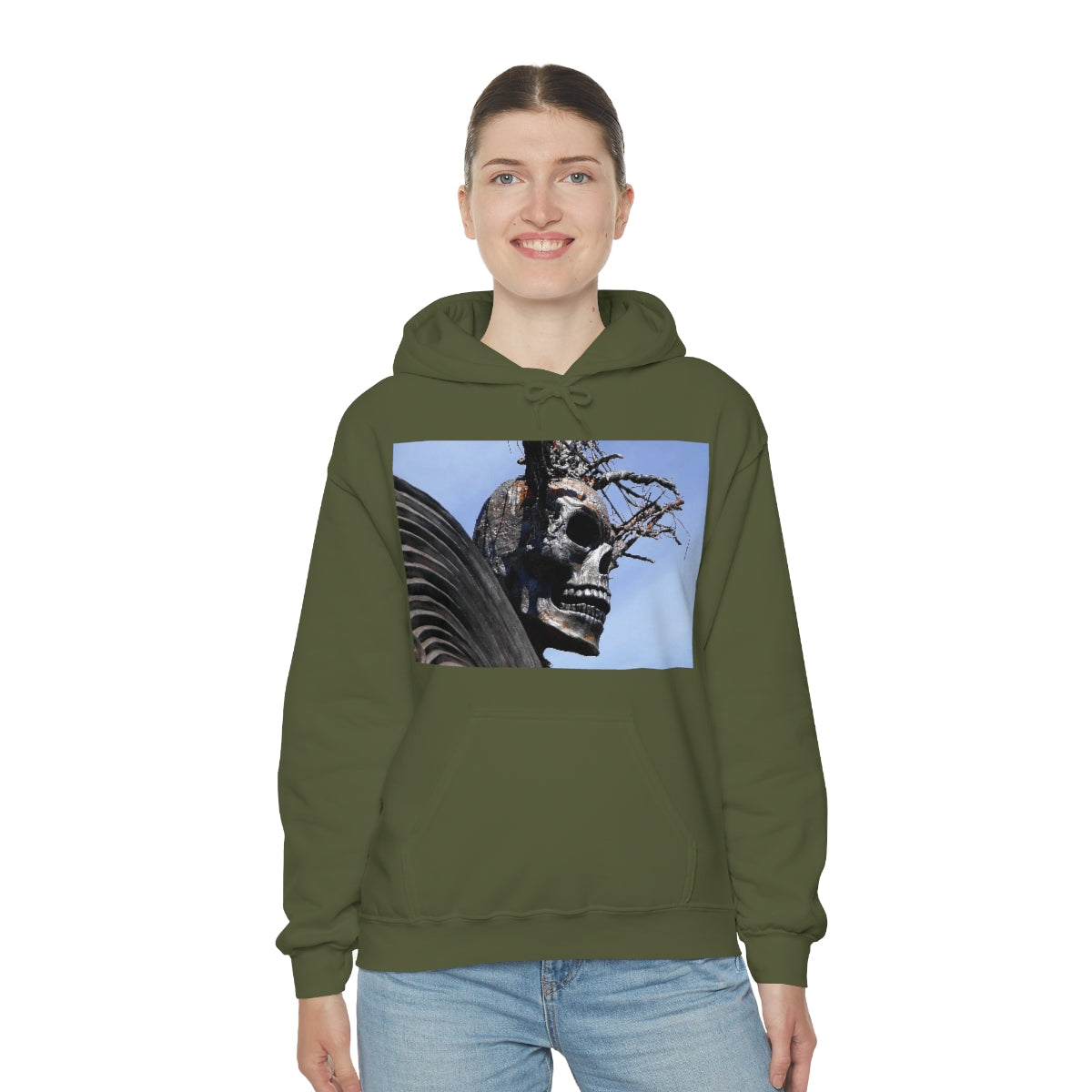 Skull Warrior - Unisex Heavy Blend Hooded Sweatshirt - Fry1Productions