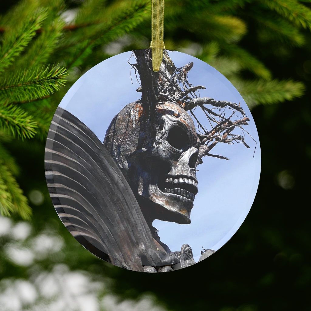 Skull Warrior - Glass Ornament - Fry1Productions