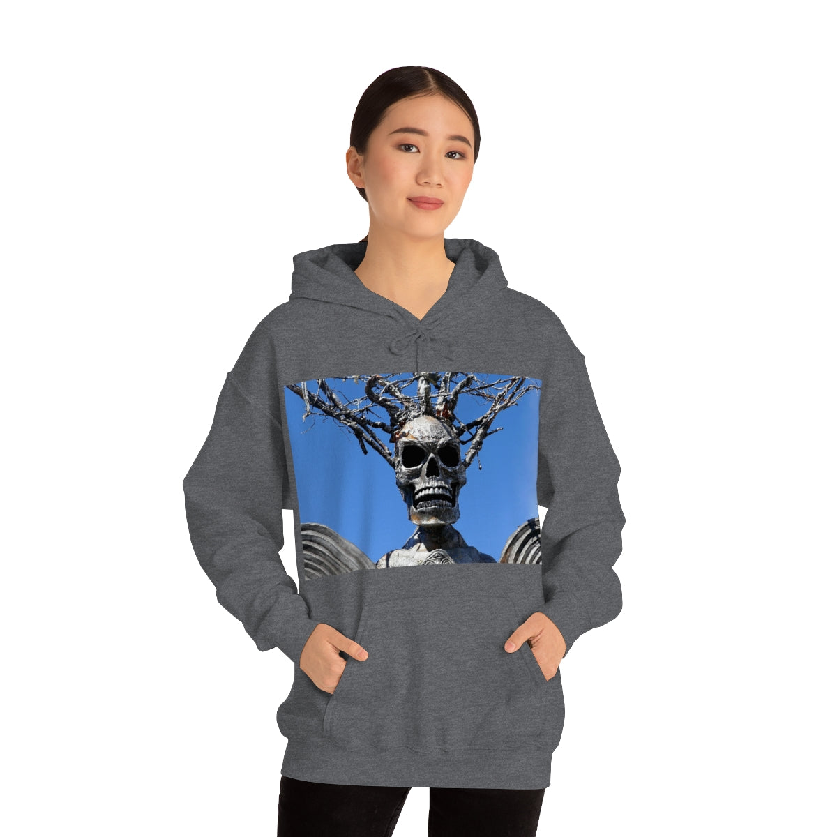 Skull Warrior Stare - Unisex Heavy Blend Hooded Sweatshirt - Fry1Productions