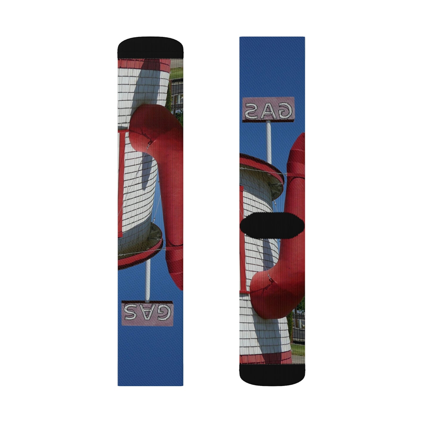 Historic Teapot Dome Service Station - All-Over Print Socks - Fry1Productions