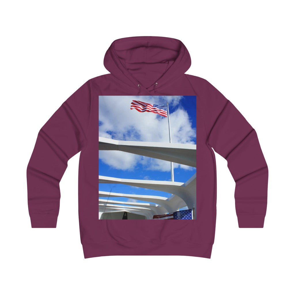 "In Solemn Remembrance Forever" - Girlie College Hoodie - Fry1Productions