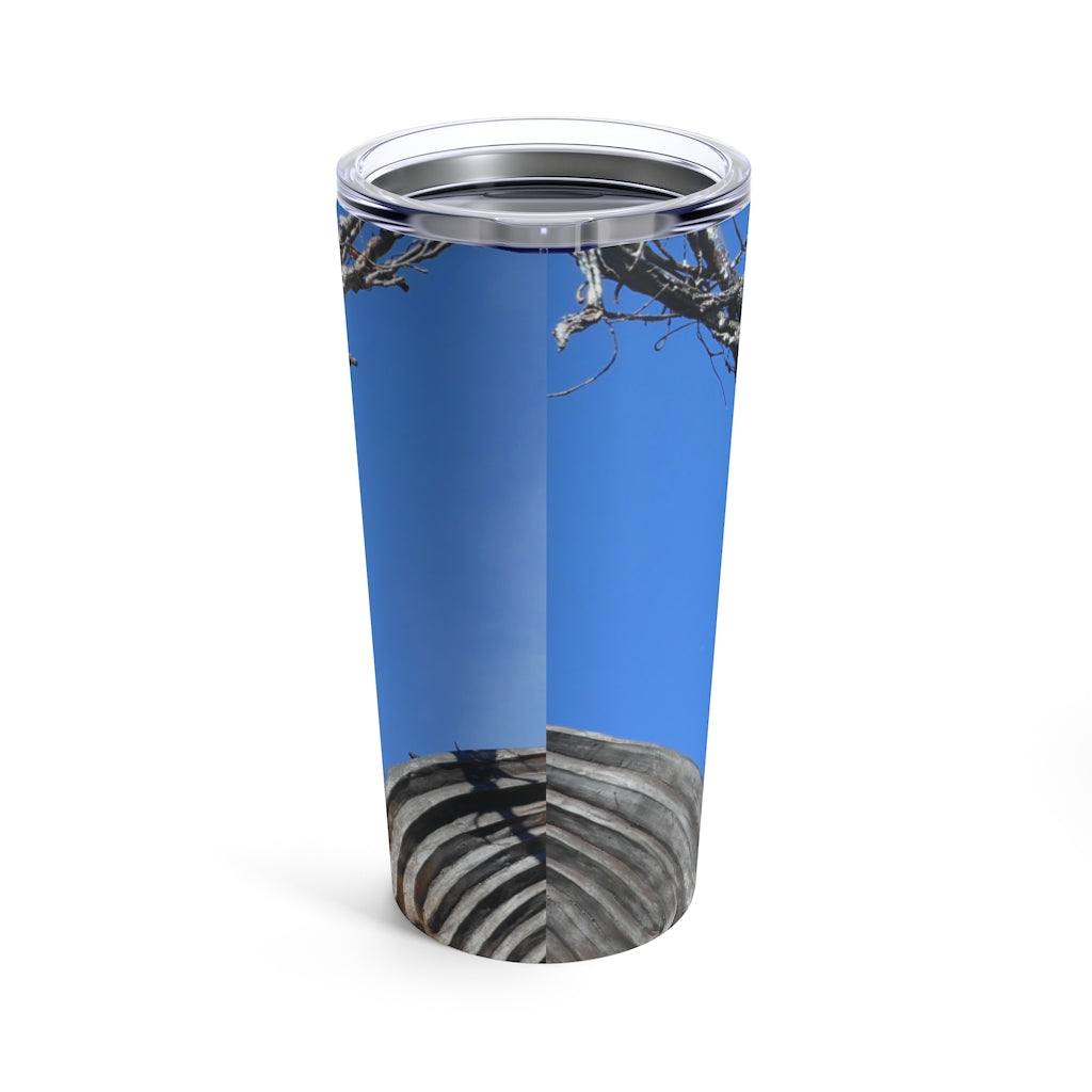 "Skull Warrior Stare" - Stainless Steel Tumbler 20 oz - Fry1Productions