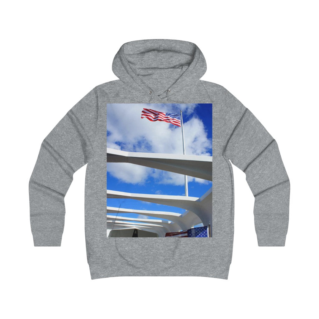 "In Solemn Remembrance Forever" - Girlie College Hoodie - Fry1Productions